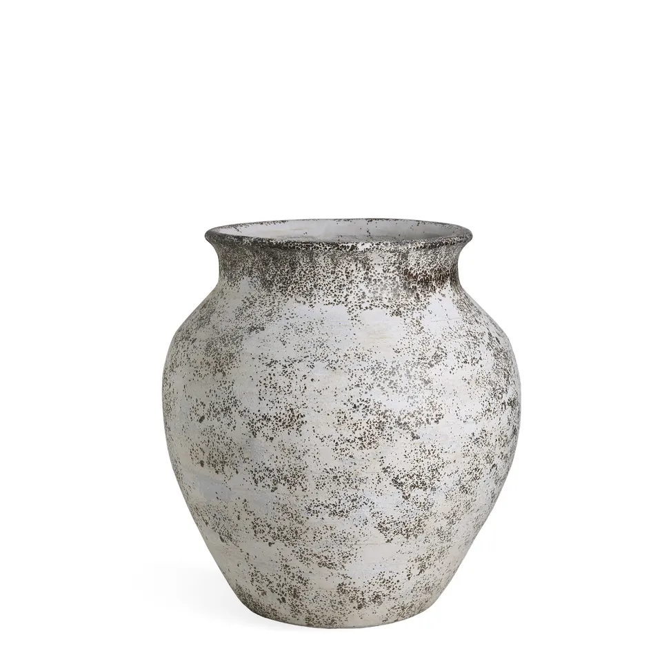 Sia Cache-pots Antica Cache-Pot Évasé 51 cm Crème Ciment