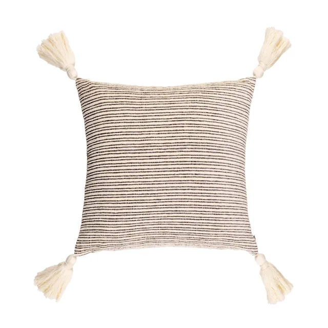 Sia Sofa Housse de coussin textile beige 40x40 cm rayée