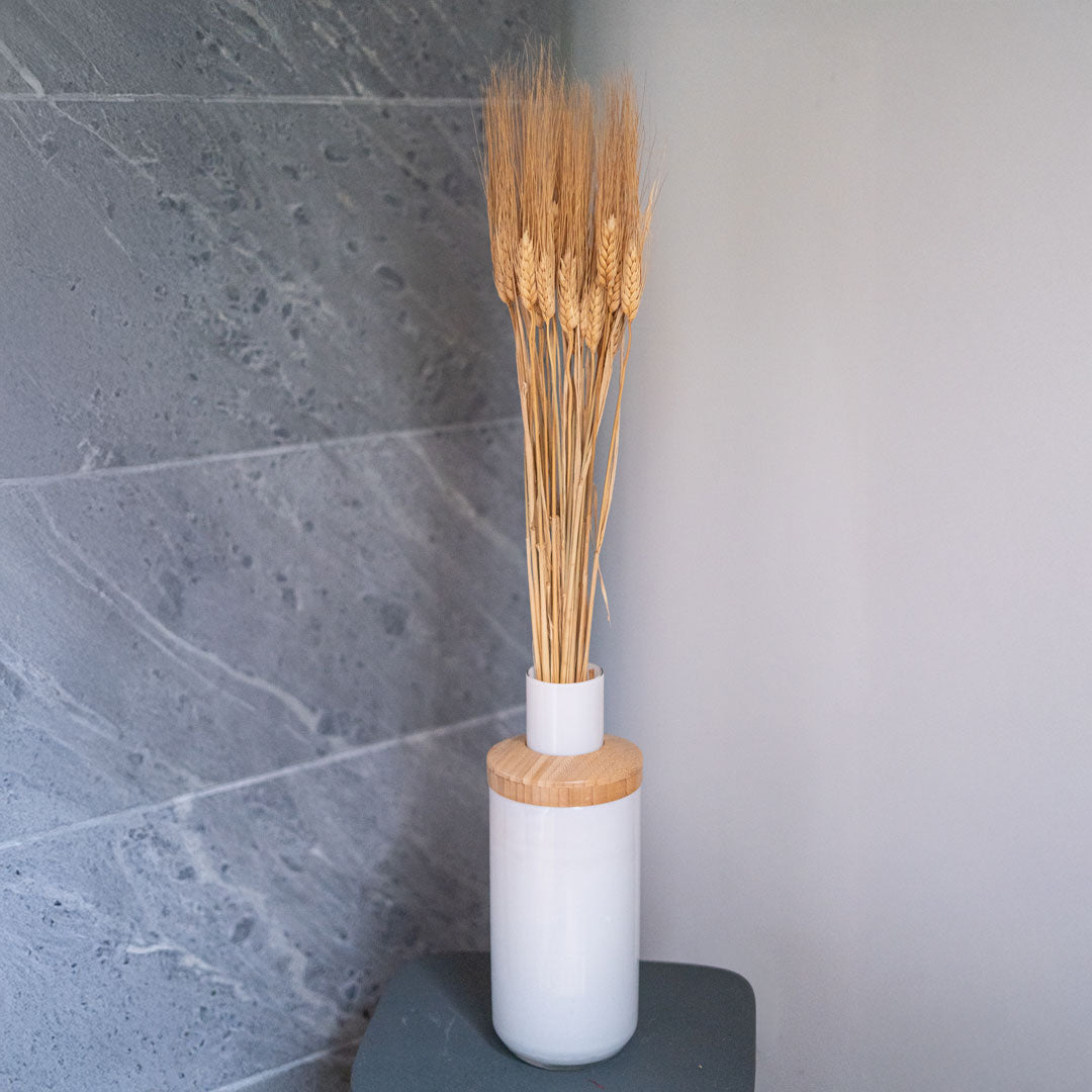 Flowrette botte orge naturel fleurs séchées beige x1