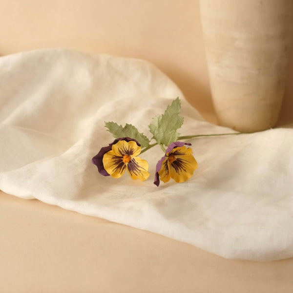 Flowrette pensées papier violet fleur artificielle x1 vive