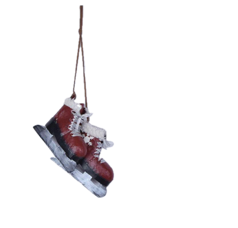 Feuillazur Rungis Patins à glace déco doré 25cm