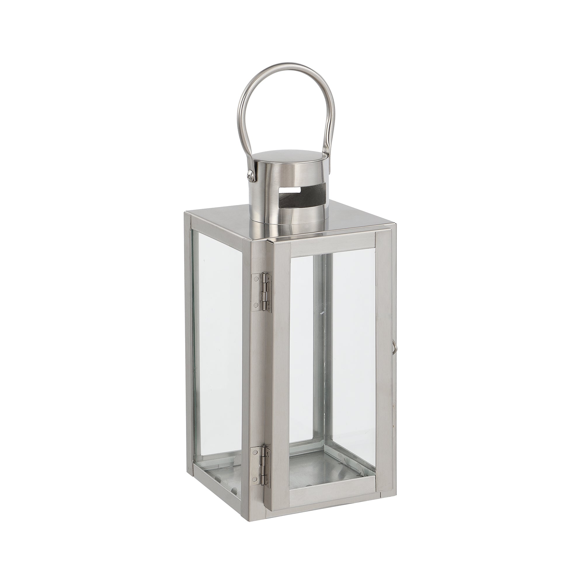 Sia Home Zaka 25 cm lanterne acier argenté verre