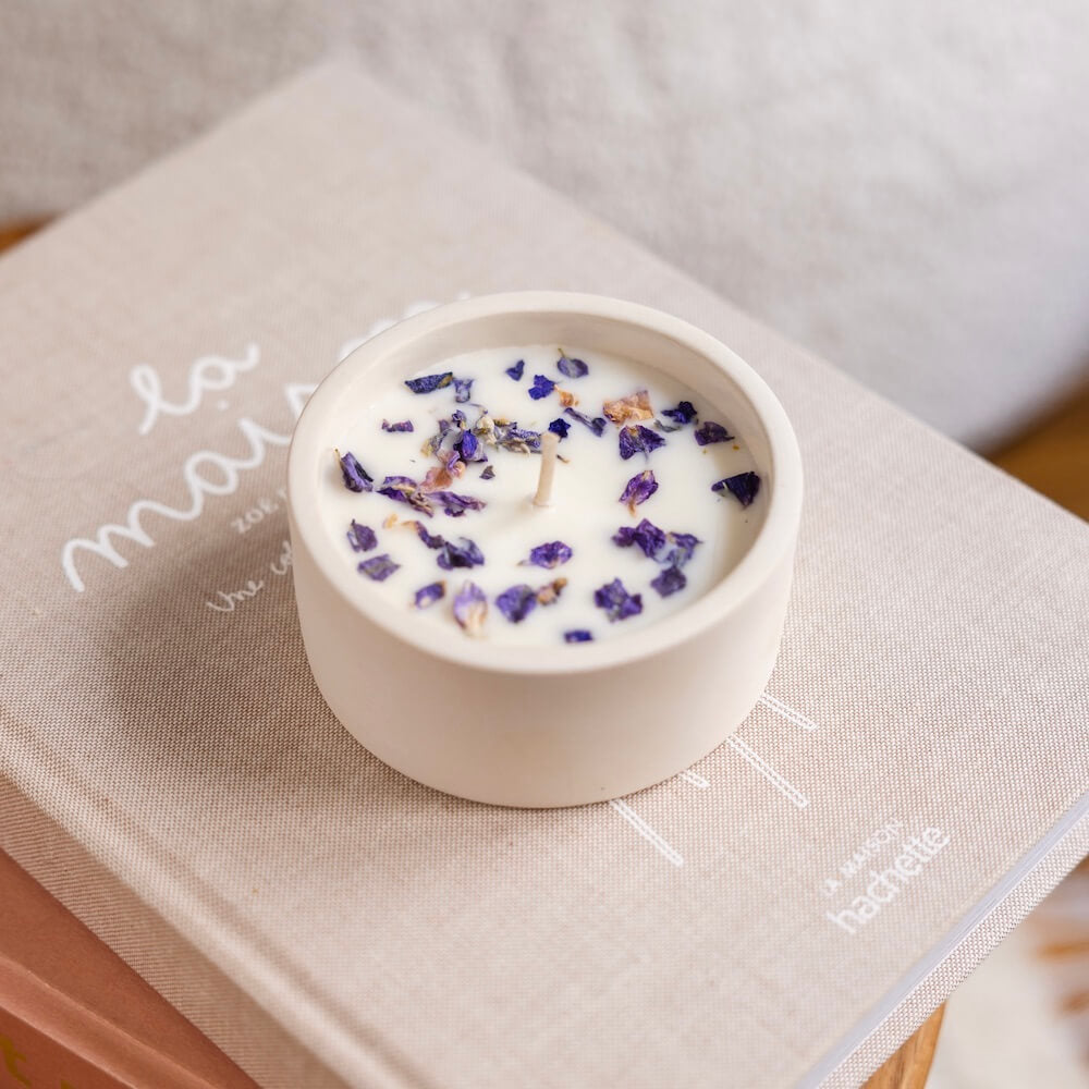 Flowrette Bougies bougie fleurie lilas cire soja