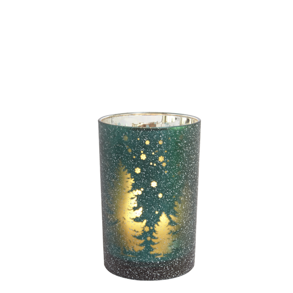 Sia Home Moor Photophore Verre 18 cm Rouge Vert