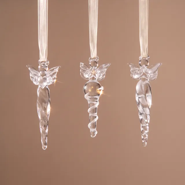 Sia Home Anges suspension Noël transparent 9 cm x3
