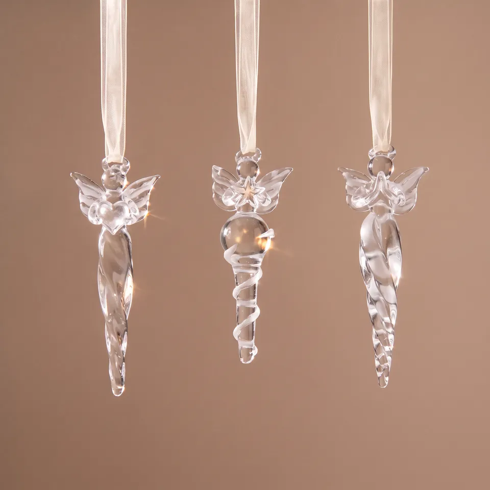 Sia Home Anges suspension Noël transparent 9 cm x3