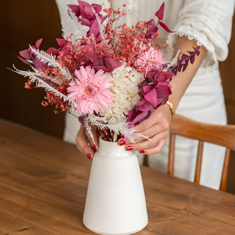 Flowrette Montmartre Bouquet Éternel Rose Gerbera Hortensia