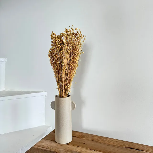 Flowrette Botte Lin naturel fleurs séchées x1 beige doré