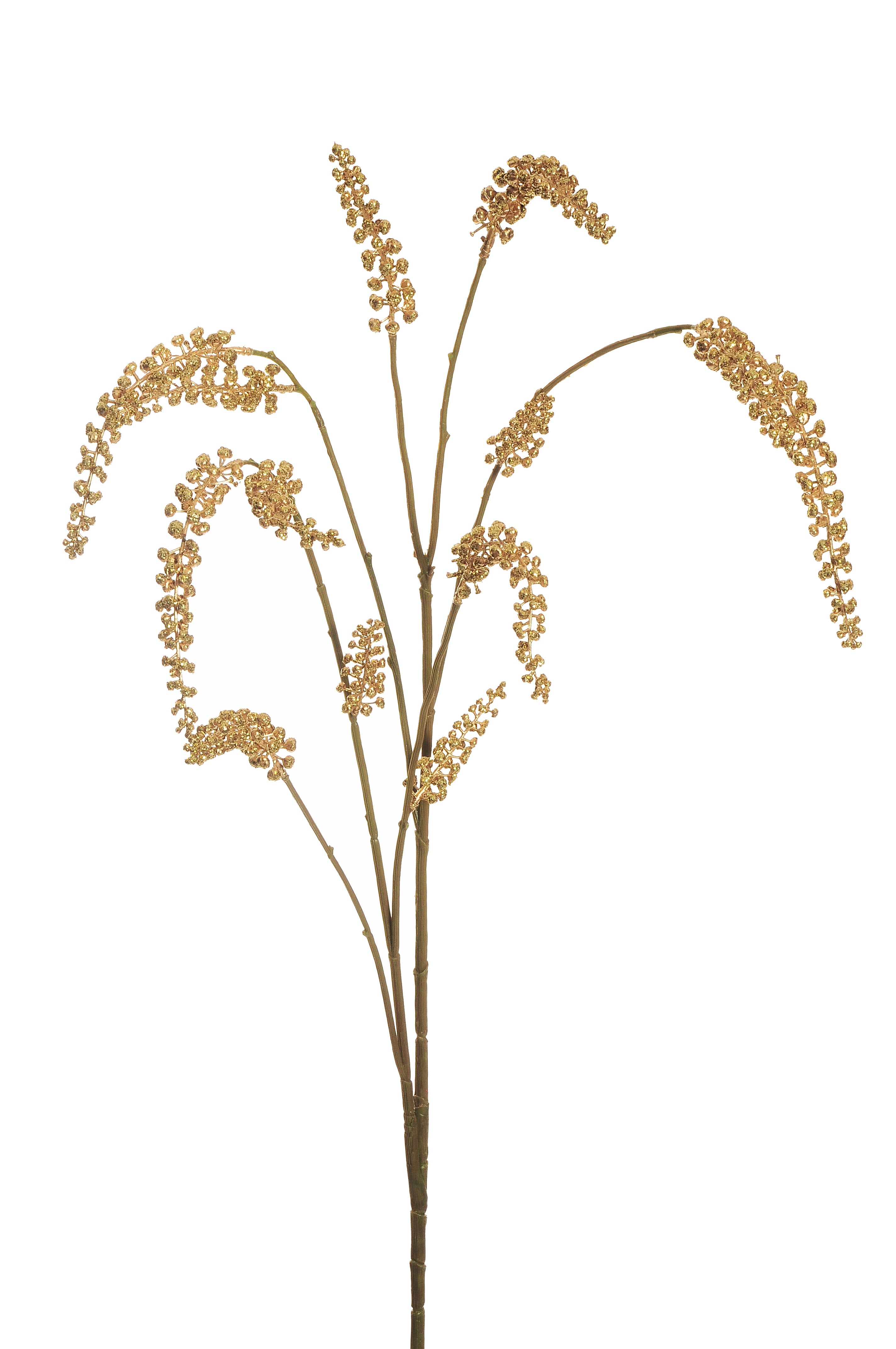 Feuillazur Rungis Phytolacca doré branche artificielle 123 cm