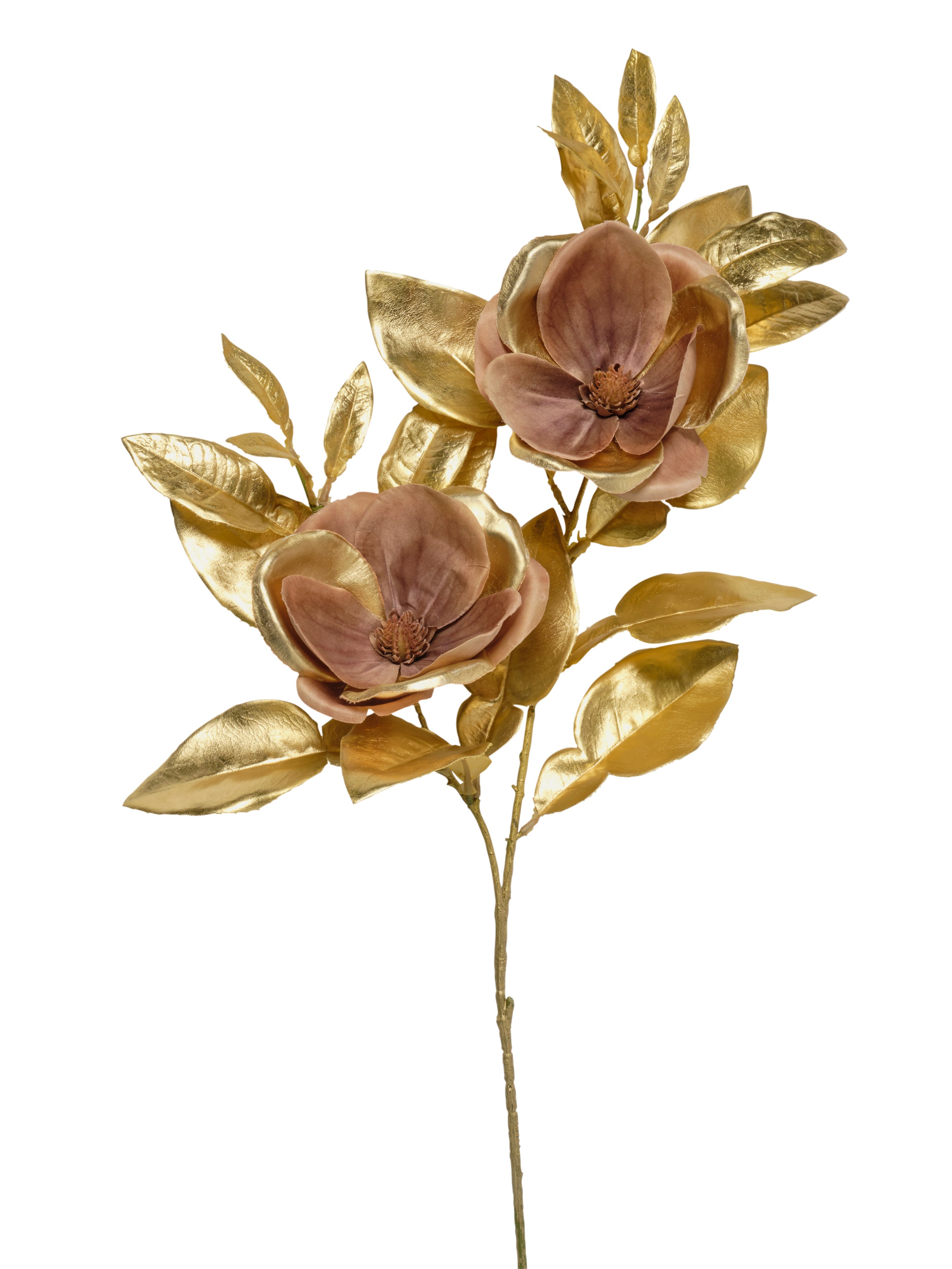 Feuillazur Rungis Tige magnolia fleur artificielle rouge 94cm