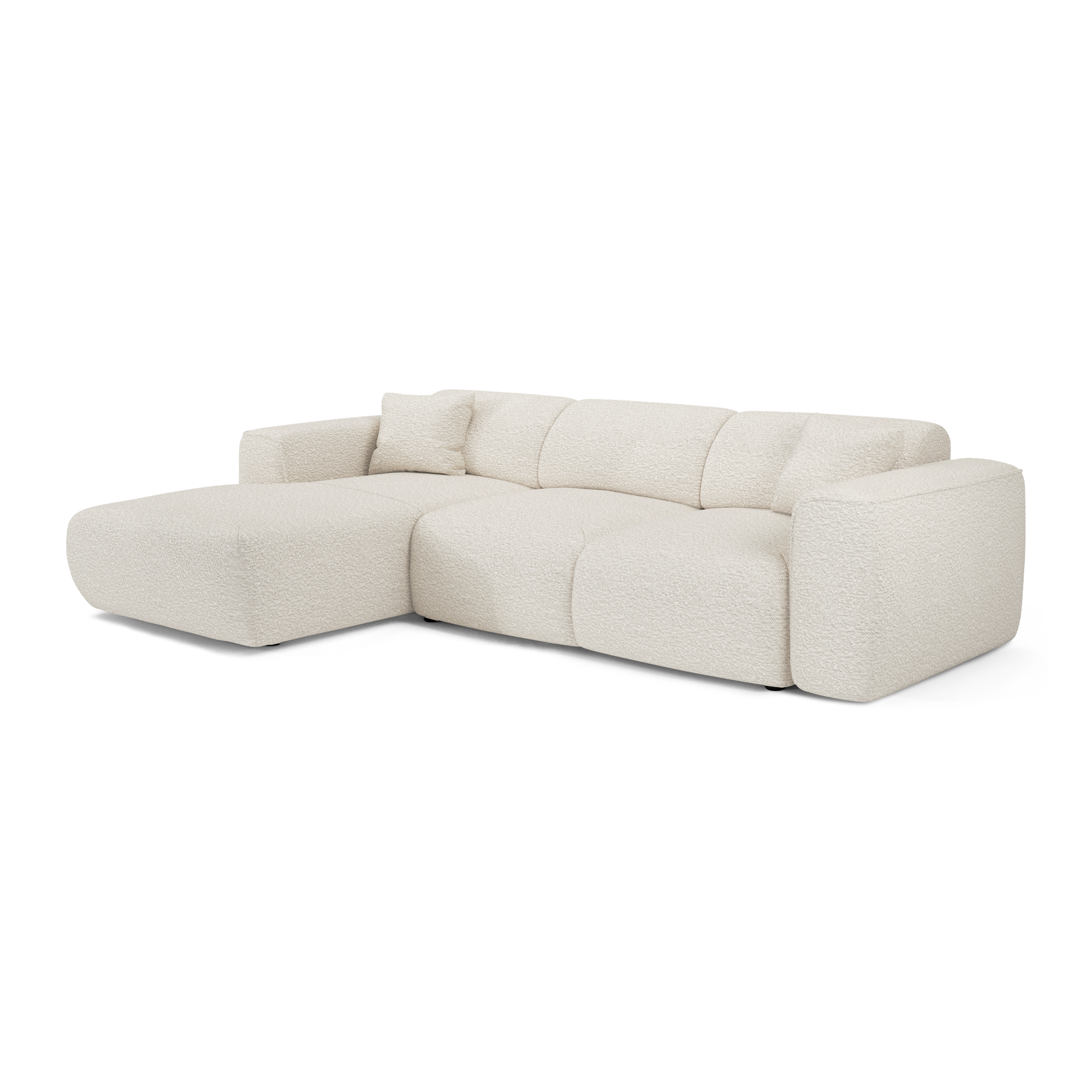 Sia Home Yuma canapé convertible angle gauche 5 places crème