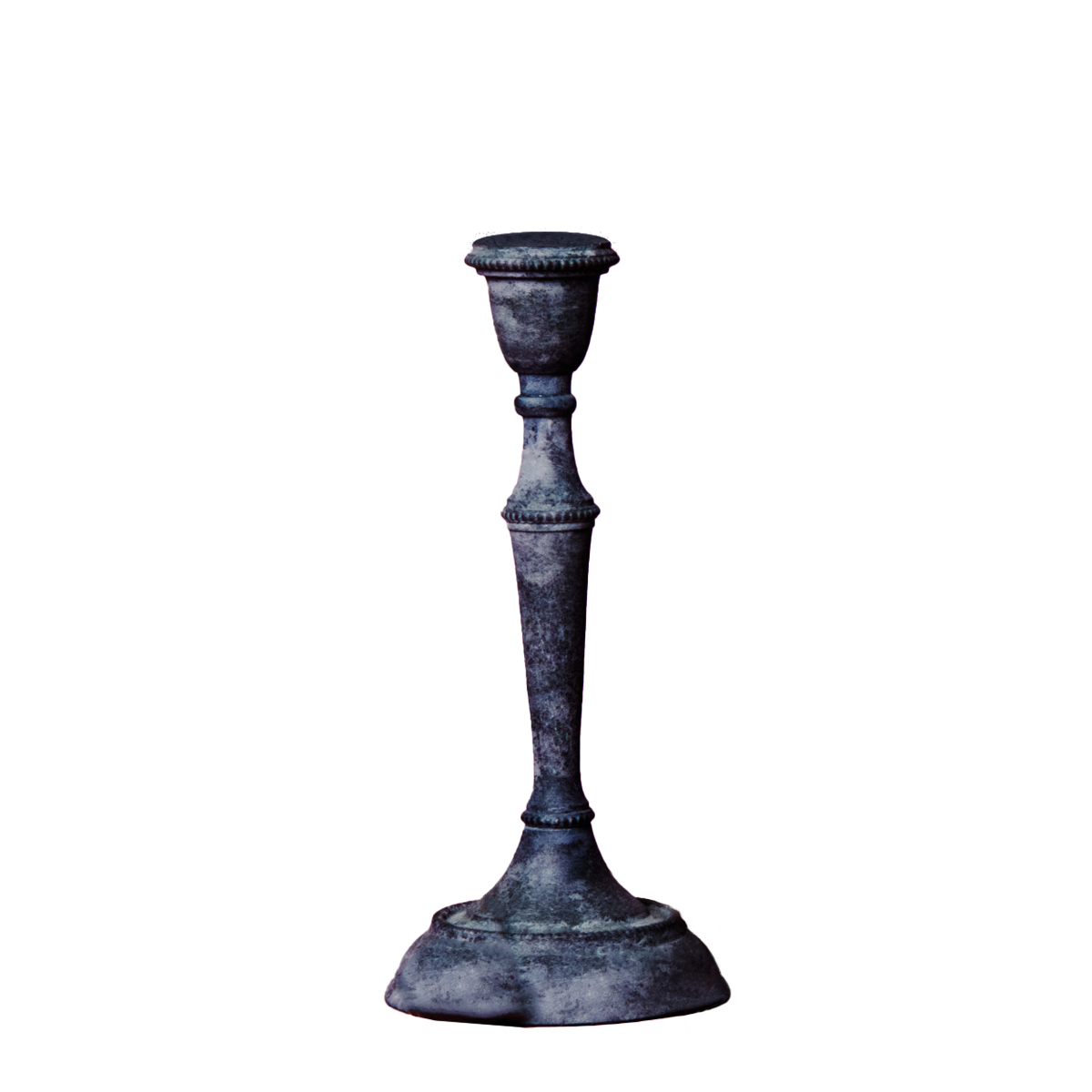 Sia Home Aspen bougeoir gris 25 cm acier patiné