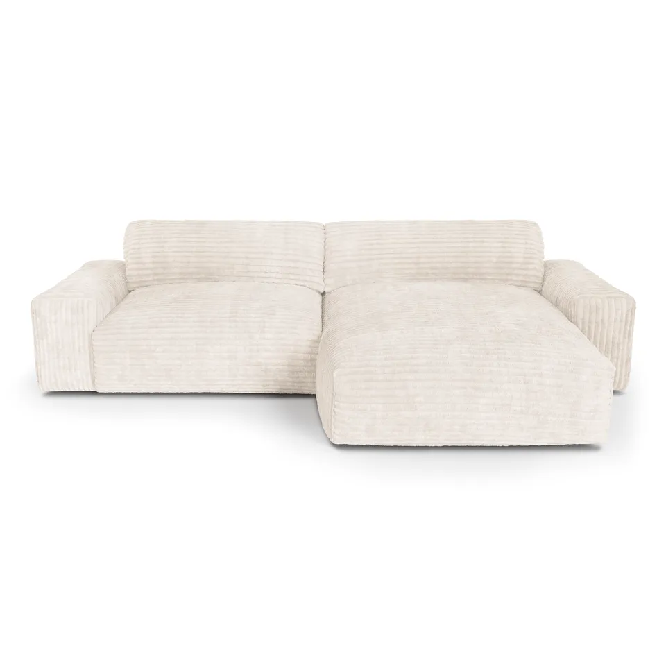 Sia Home Bliss canapé angle droit crème tissu confort