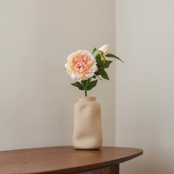 Flowrette pivoine fleur artificielle tige effet naturel