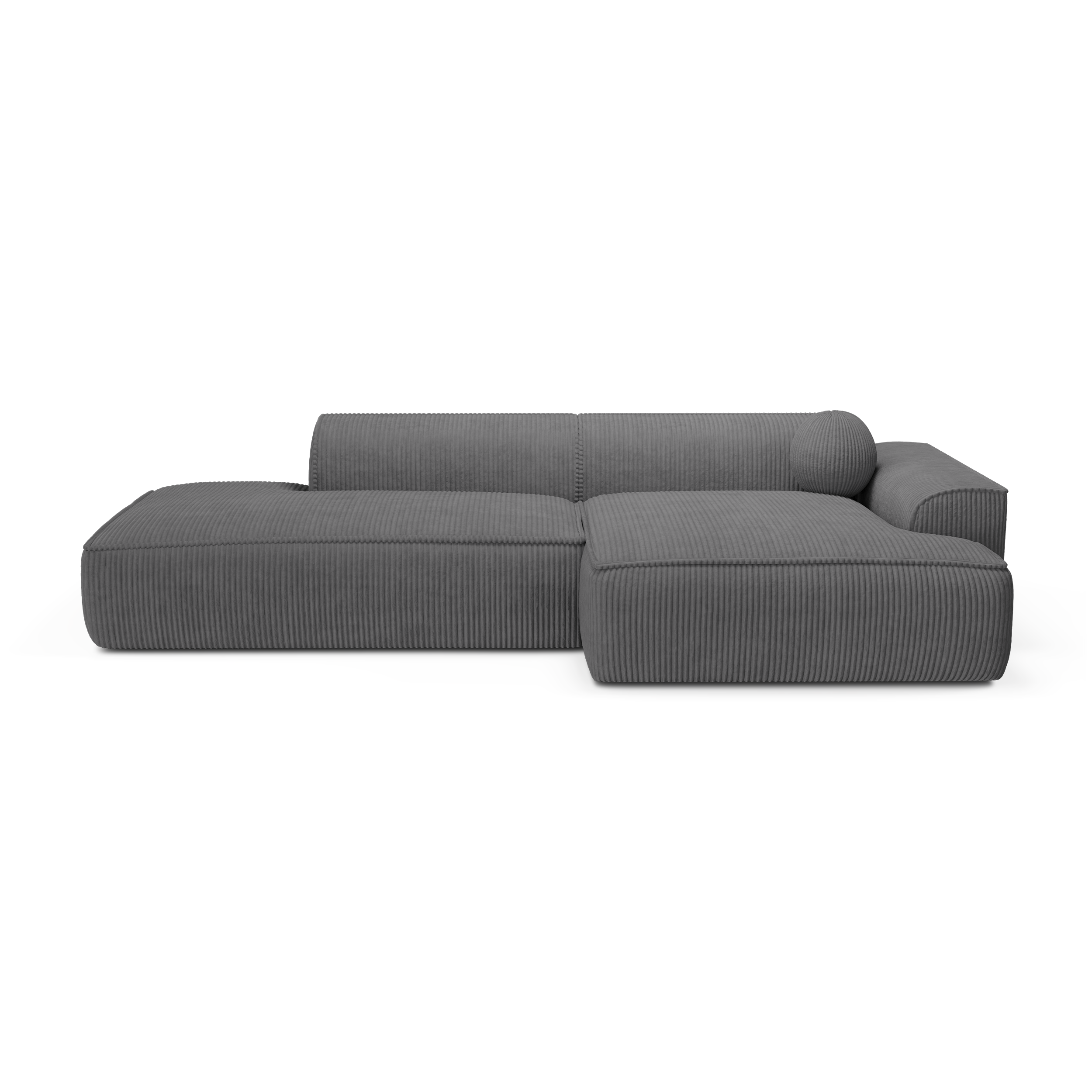 Sia Home Ania canapé angle droit crème coussin boule