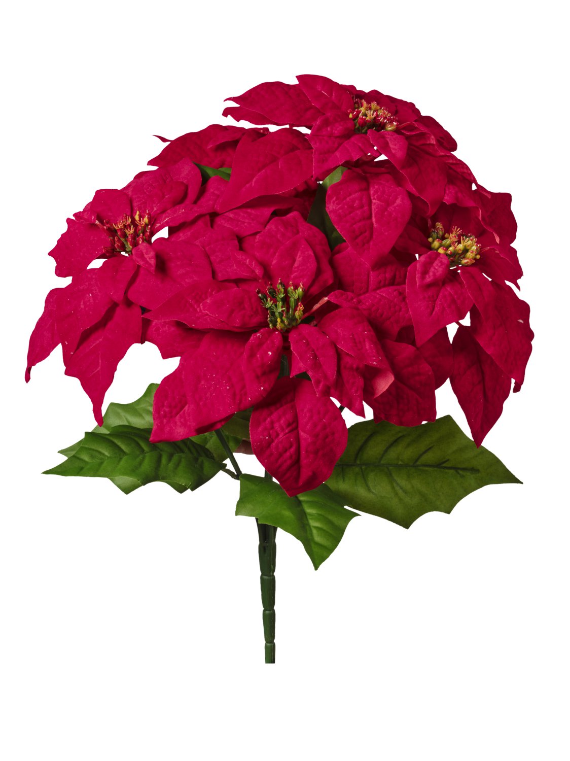 Feuillazur Rungis bouquet étoile de Noël artificiel rouge 45cm
