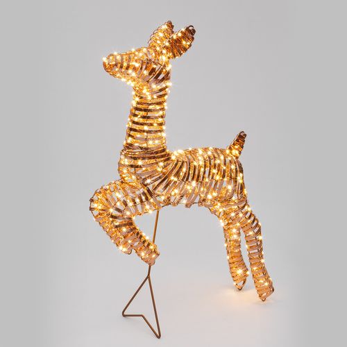 Feuillazur Rungis Renne rose gold luminaire LED blanc chaud H70cm