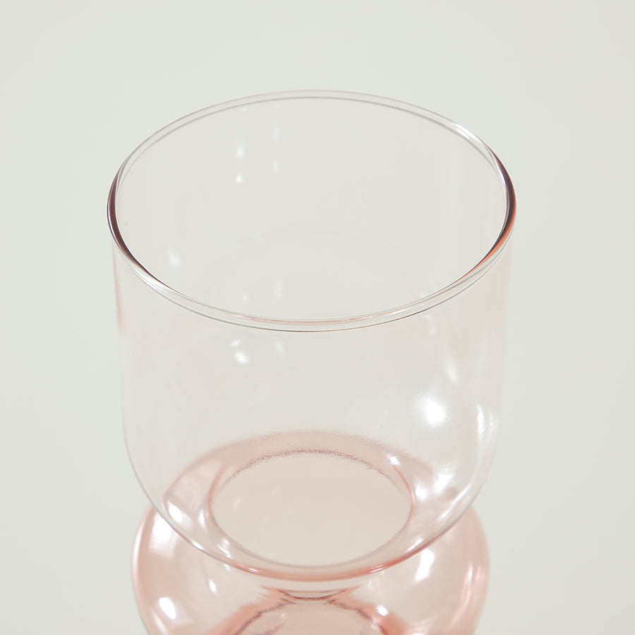 Sia Home Sunrise vase verre rose pâle 20 cm soliflore