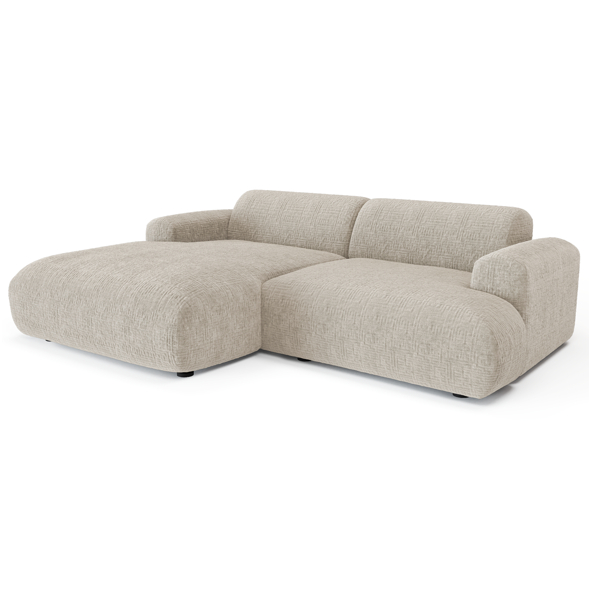 Sia Home Myra Canapé d'angle gauche 5 places crème