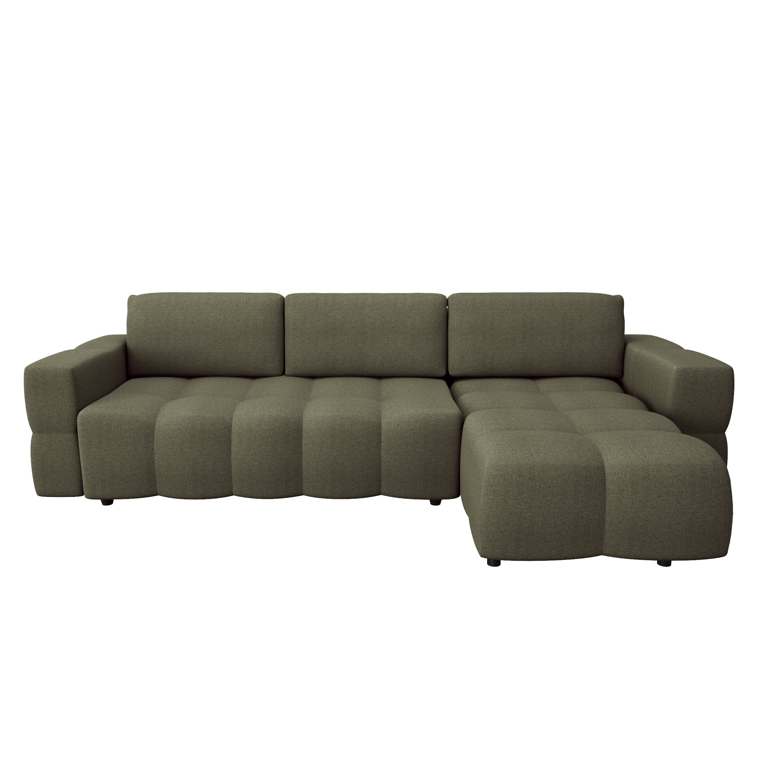 Sia Home Gabriel canapé convertible angle droit taupe 5 places