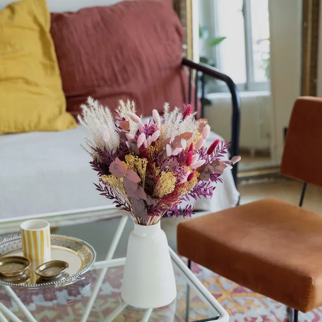 Flowrette Antonin bouquet fleurs séchées taille M tons automne