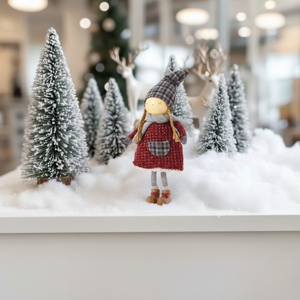 Sia Home Olaf figurine Noël fillette debout rouge gris 33cm
