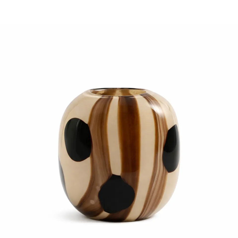 Sia Vases Dots 21 cm vase verre soufflé beige