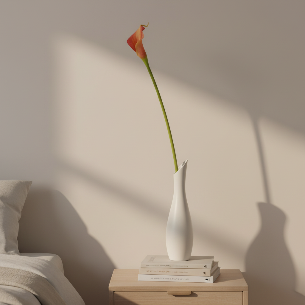 Sia Arum Kelly tige fleur artificielle orange 52 cm