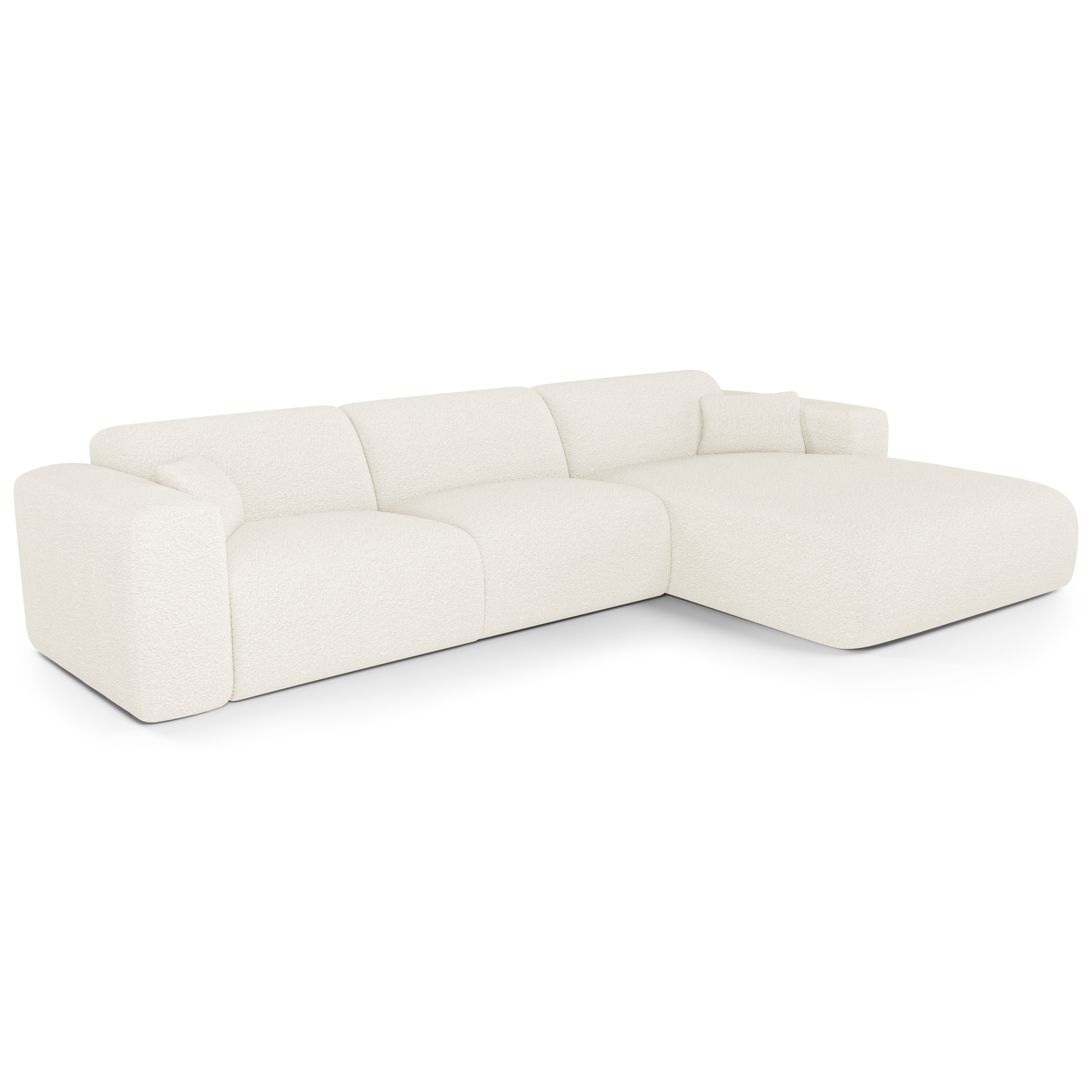 Sia Home Myra canapé d'angle droit convertible crème 5 places