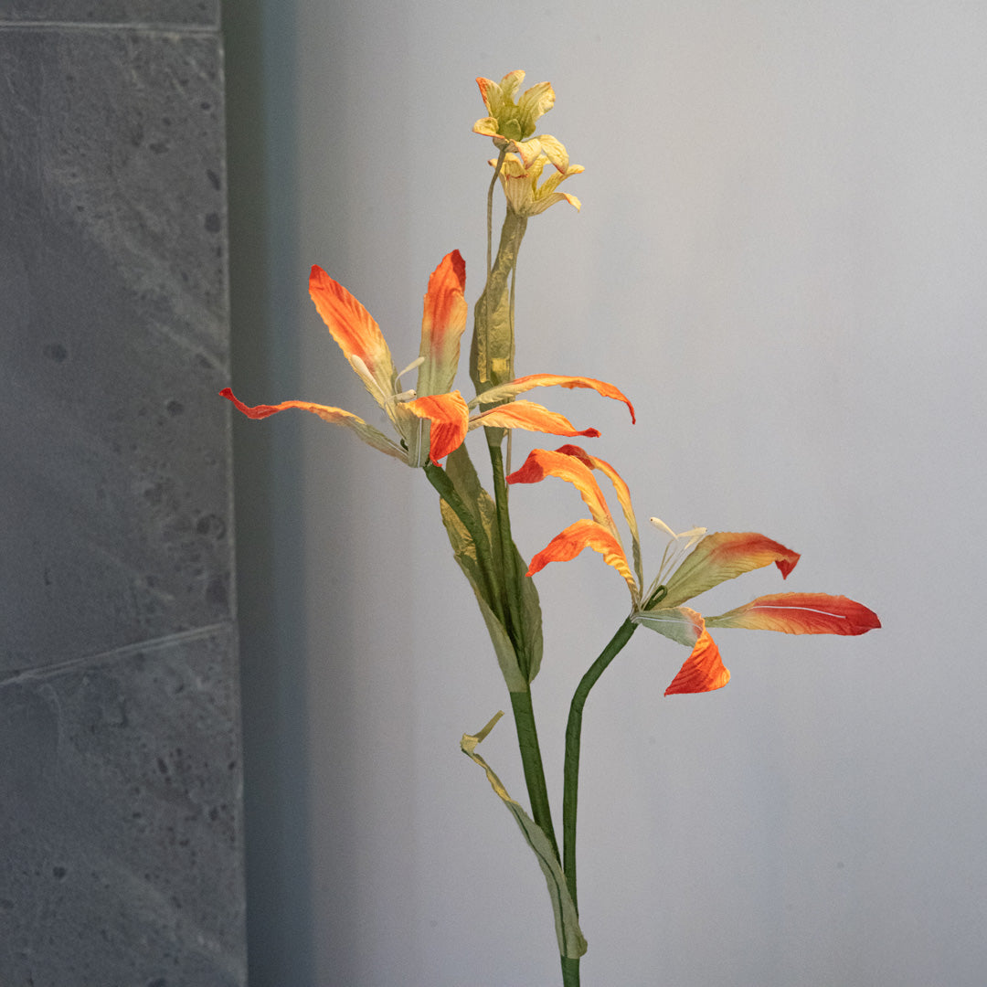 Flowrette Lys papier orange tige x1 éternel