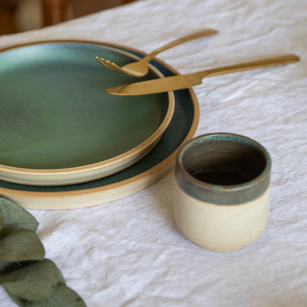 Flowrette Calista assiette dessert céramique 22cm x1 vert