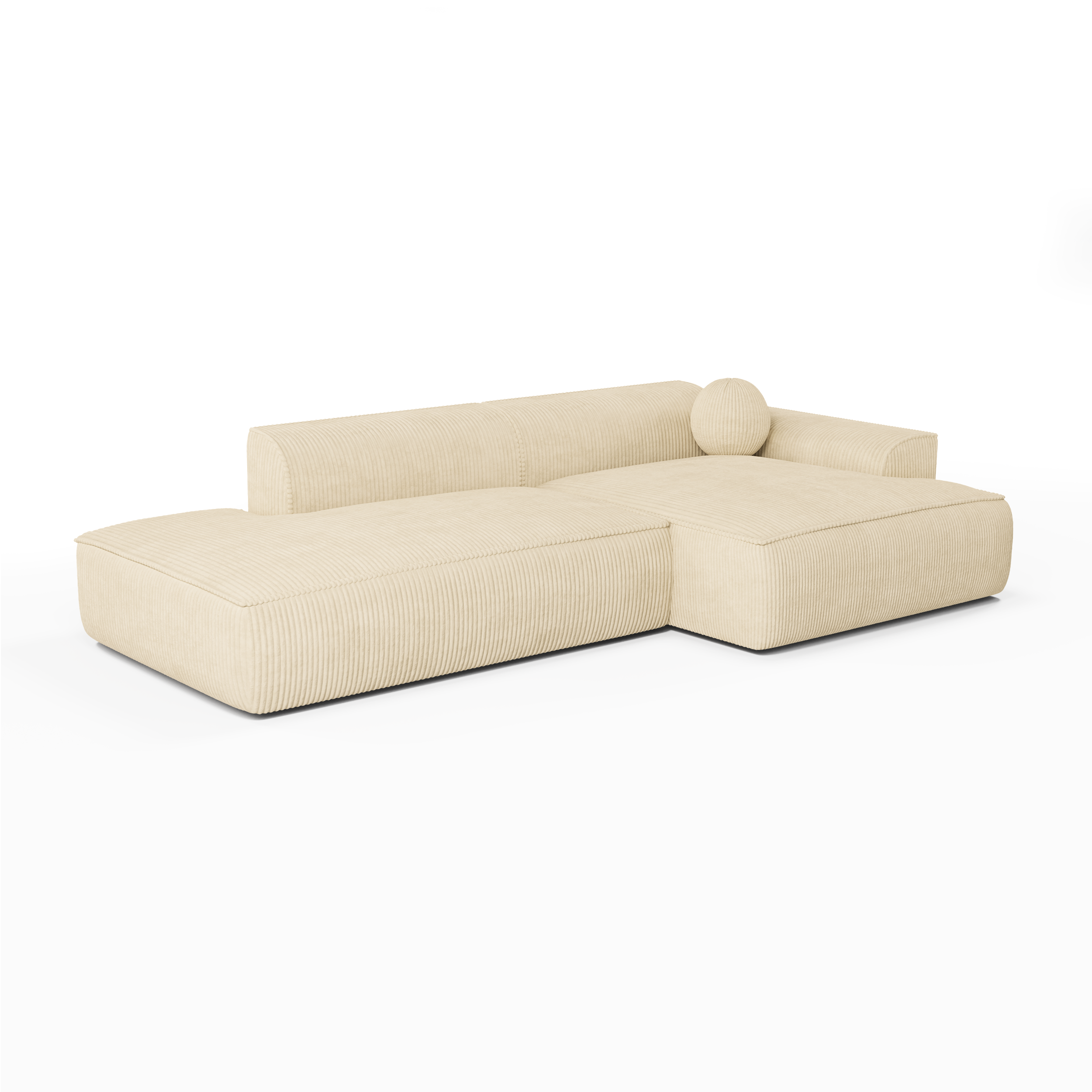 Sia Home Ania canapé angle droit taupe 5 places