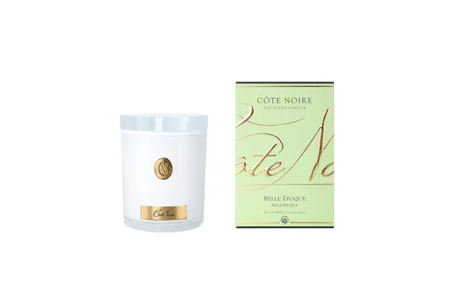 Côte Noire bougie soja Belle Epoque blanche 450 g