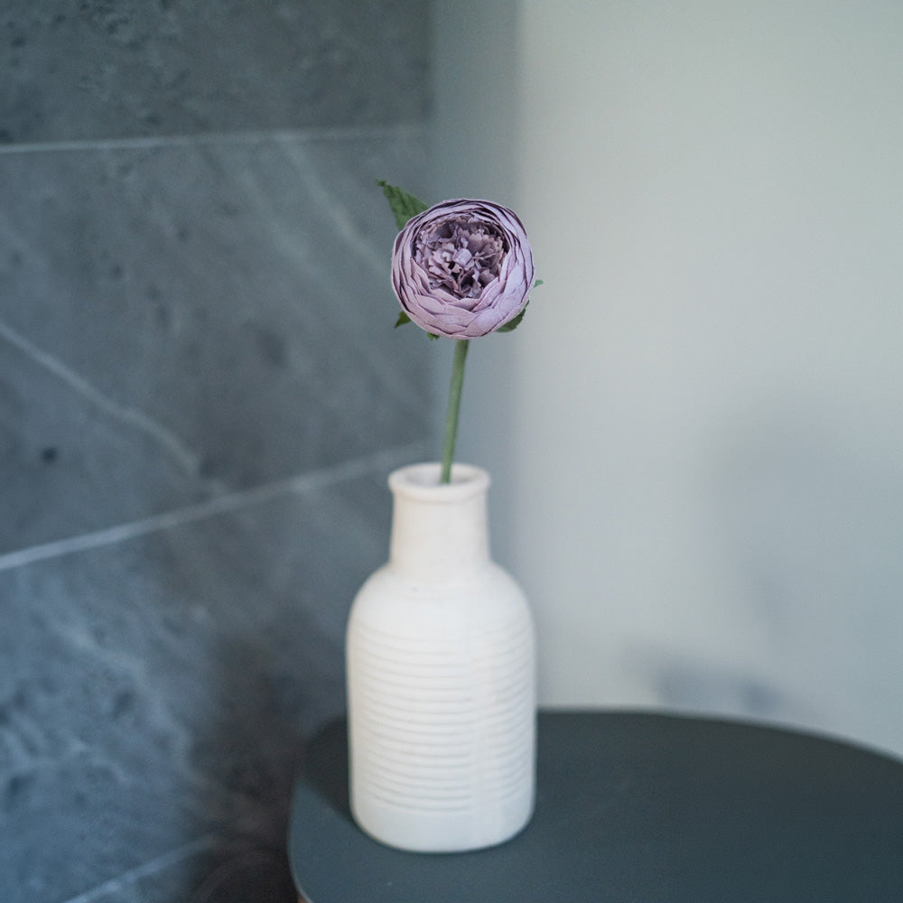 Flowrette Fleurs en papier Bouton de pivoine papier mauve x1