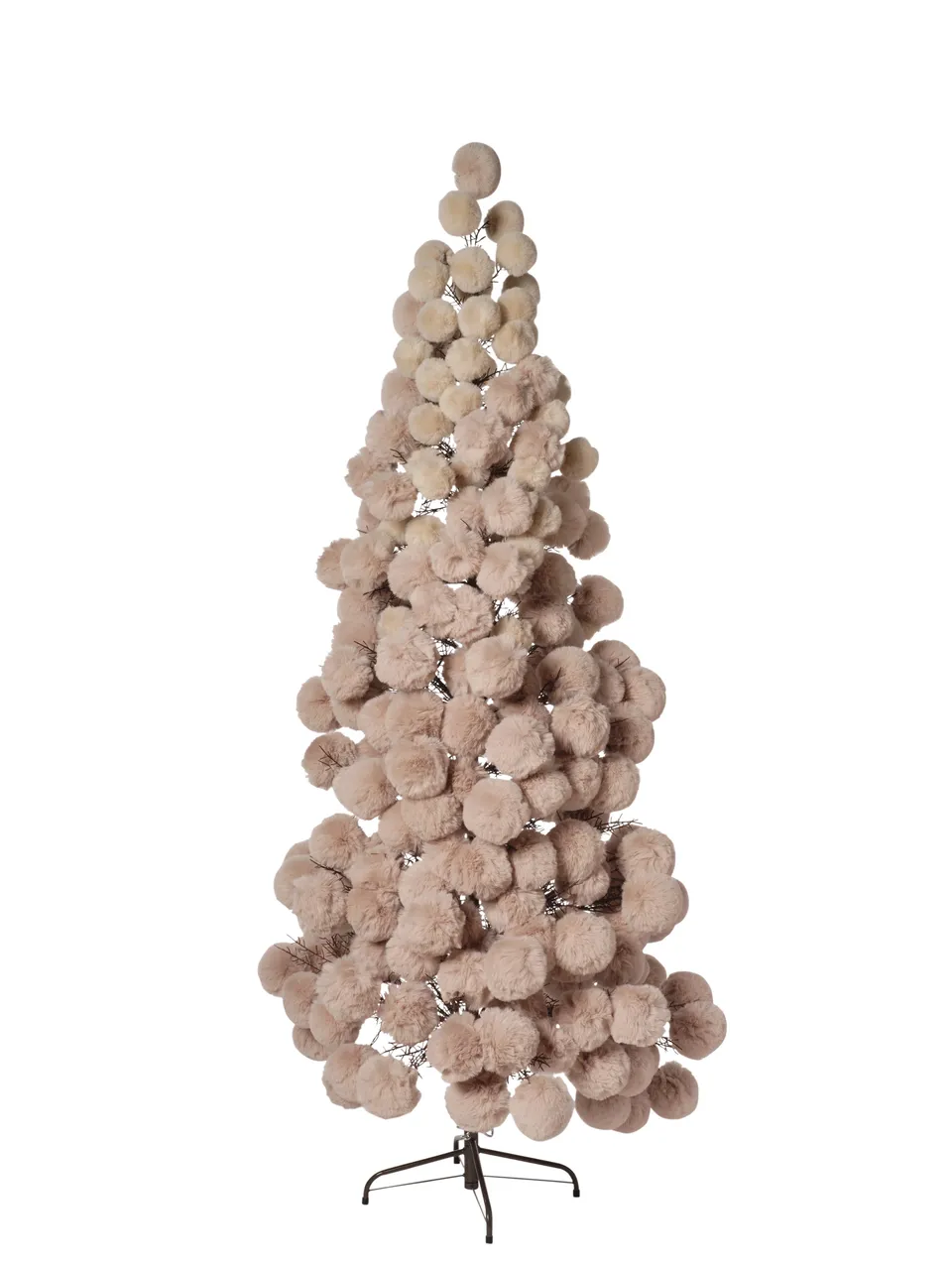Feuillazur Rungis Sapin boule peluche Beige 150cm