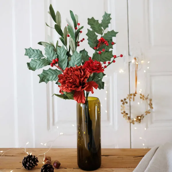 Flowrette Fleurs en papier Bouquet Angel Christmas rouge