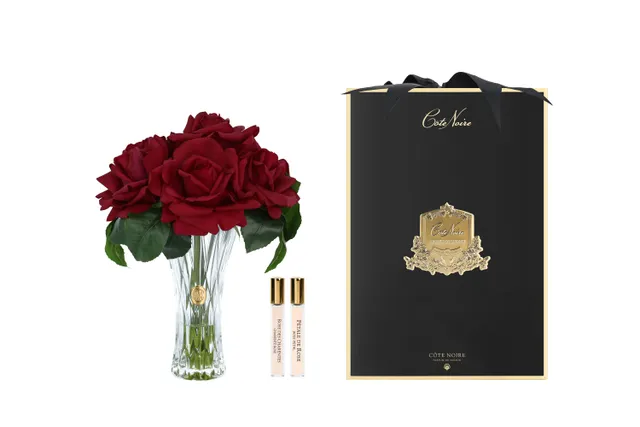 Côte Noire CH7R04 fleurs parfumées 7 roses rouges