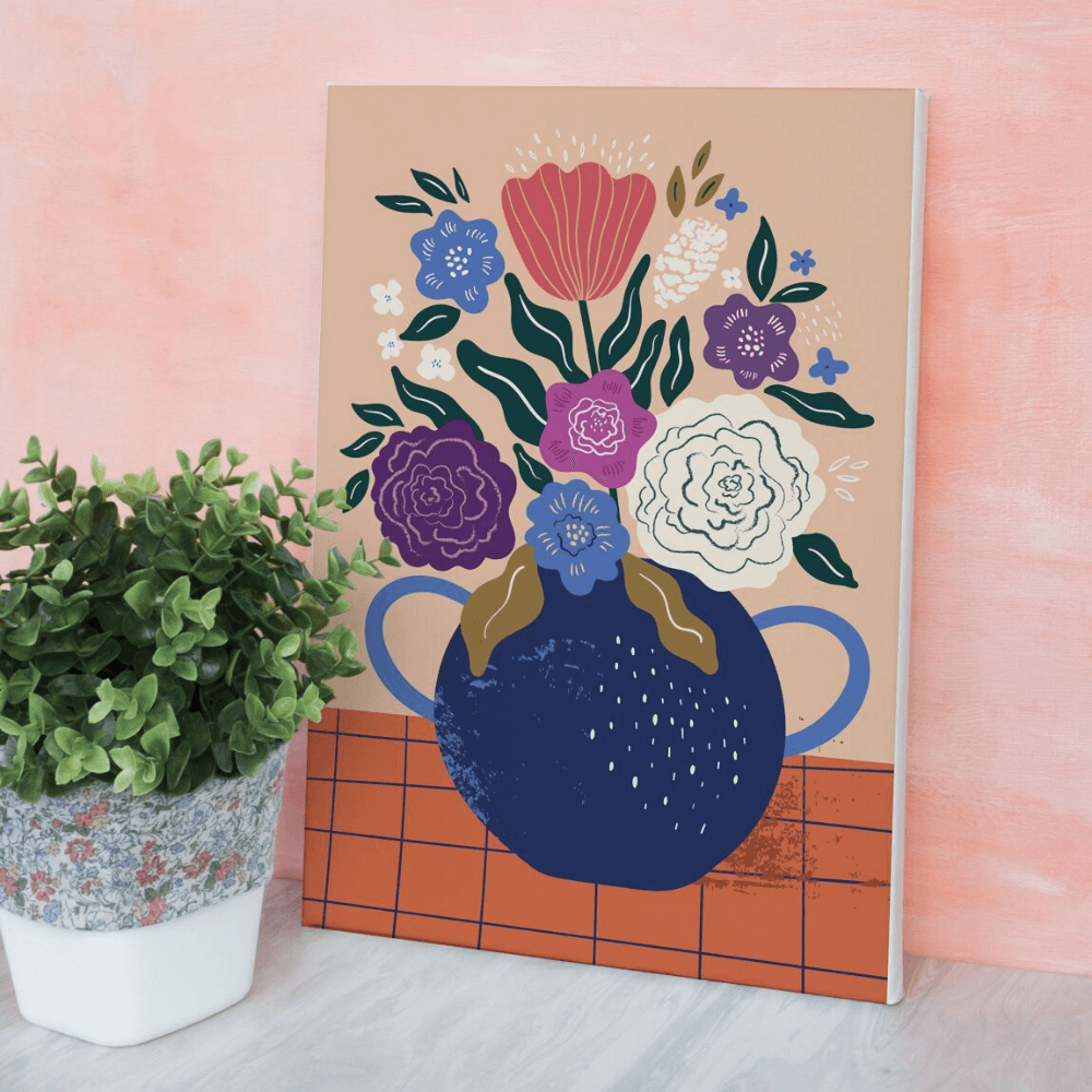 Flowrette Kit peinture par numéro bouquet coloré tableau