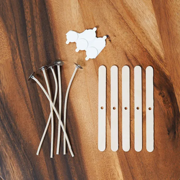 Flowrette kit 5 mèches bougie DIY coton ciré