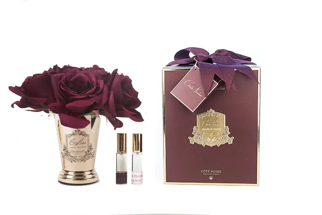 Côte Noire Seven Roses bouquet 7 roses parfumées carmin SMC04