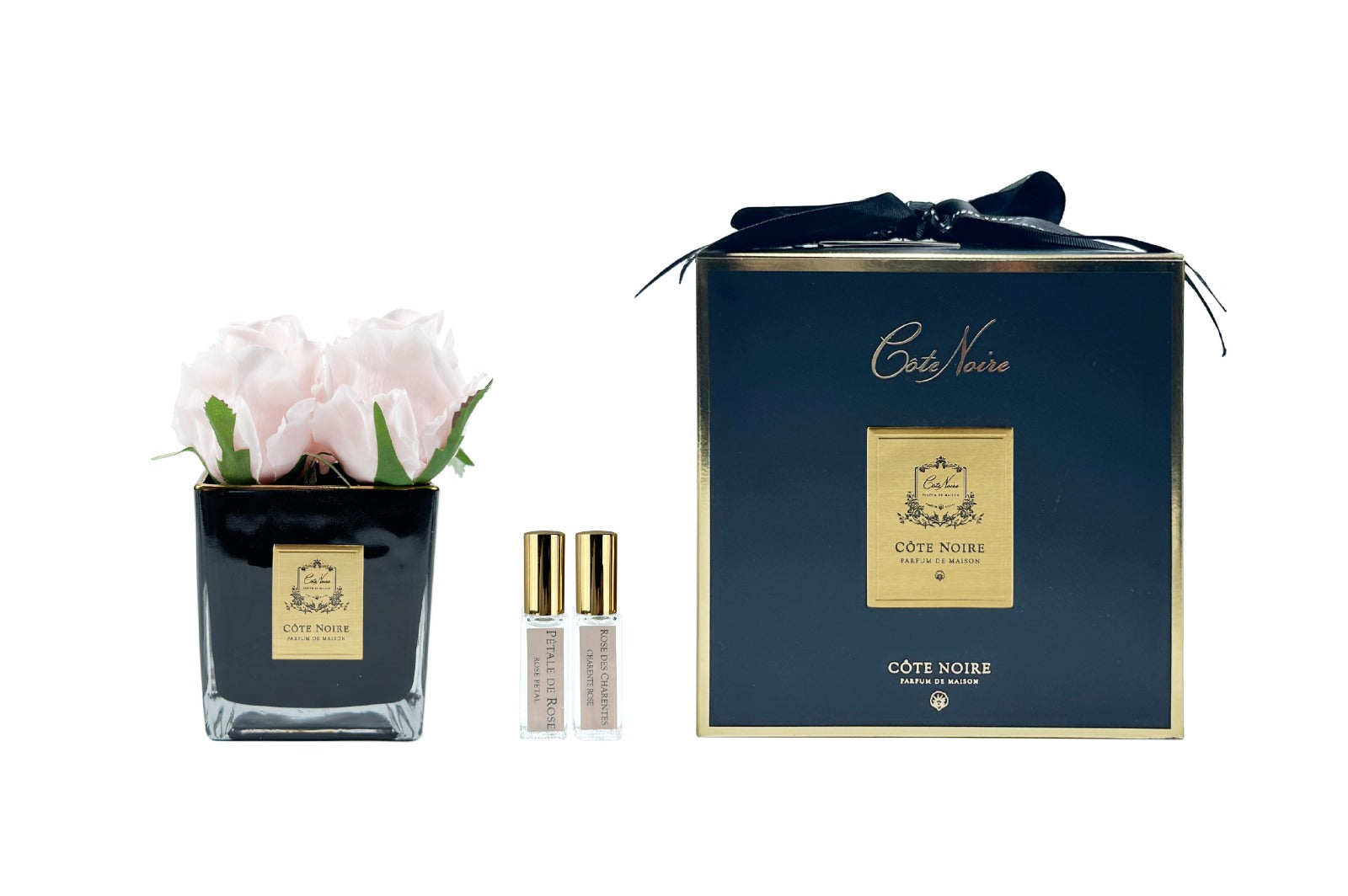 Côte Noire Couture Rosebuds SVB406 roses rose pink vase noir