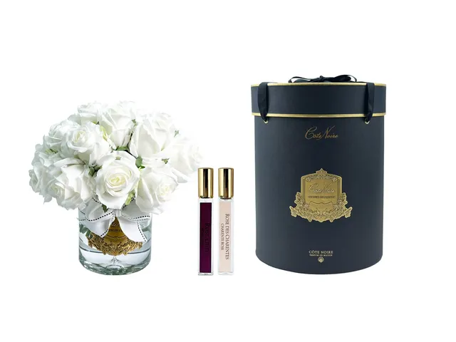 Côte Noire Grand Bouquets LRB11 bouquet blanc boîte noire parfumé