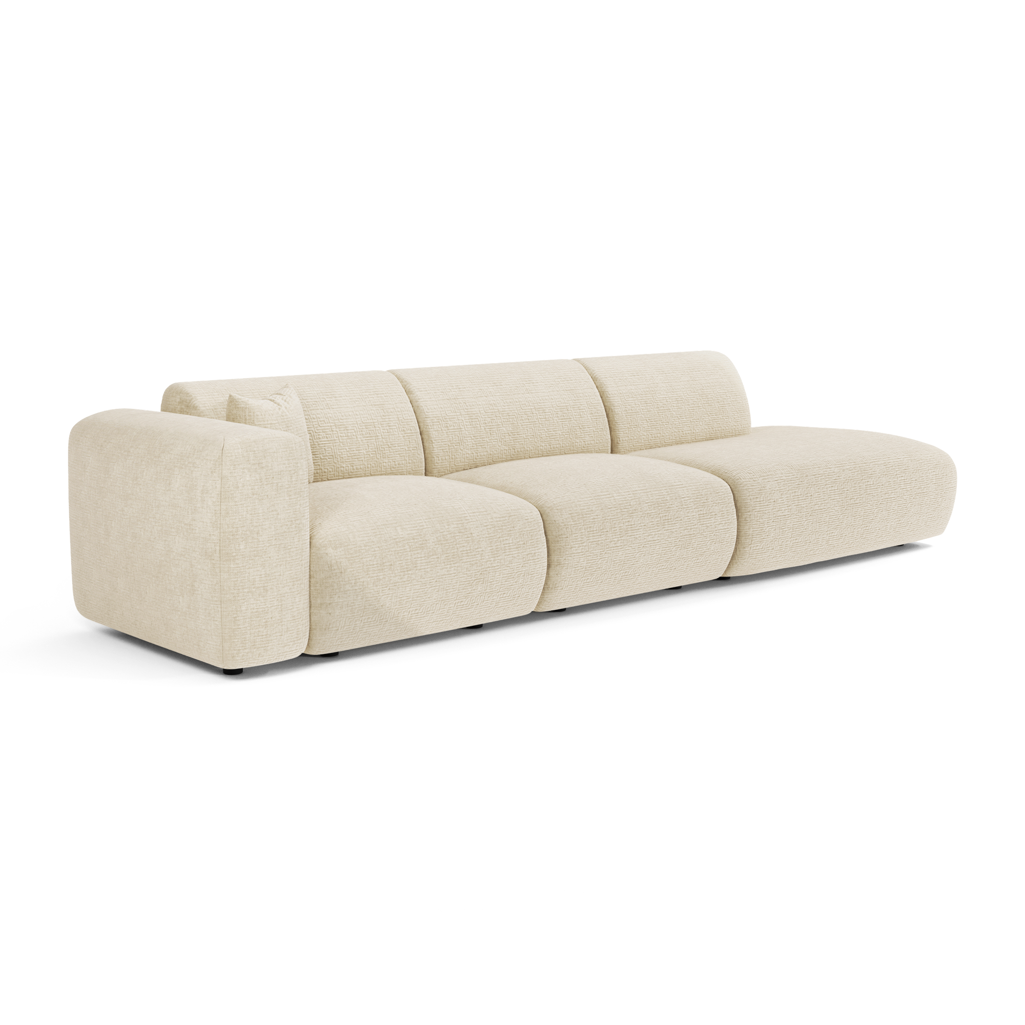 Sia Home Myra canapé droit crème 5 places