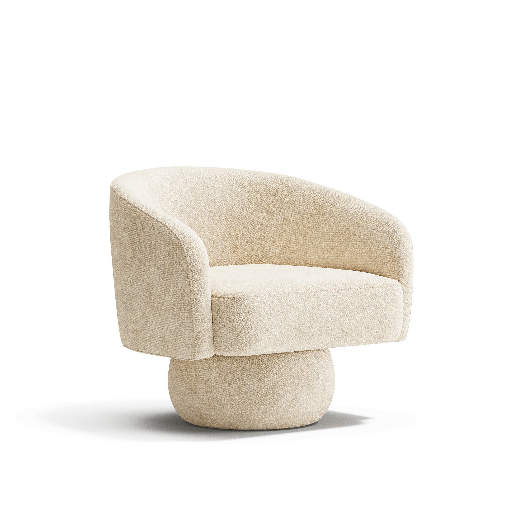 Sia Home Arlo fauteuil pivotant crème salon lounge