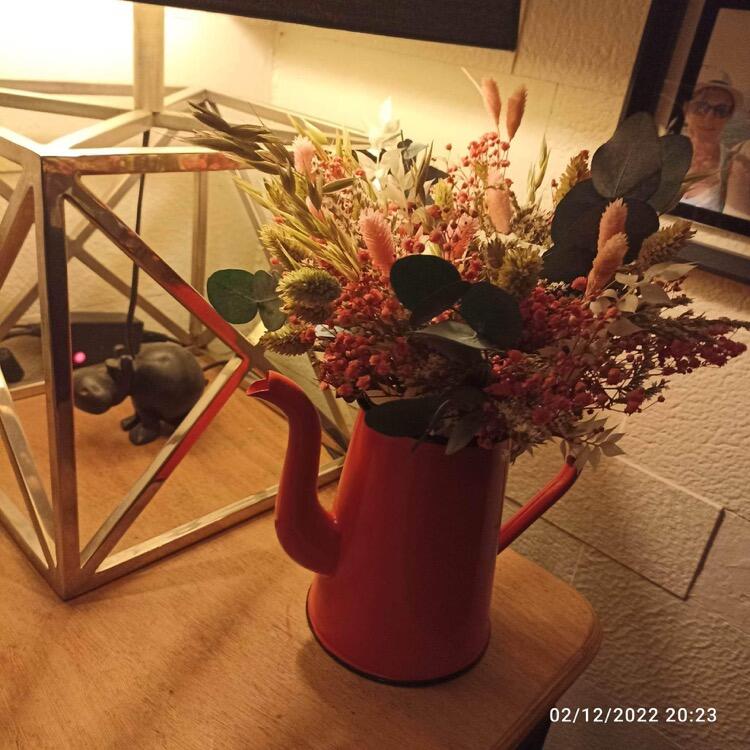 Flowrette Hector bouquet fleurs sechees stabilisees rose S