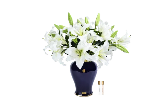 Côte Noire Imperial Lilies IMPNL01 fleurs ivoire urne noire