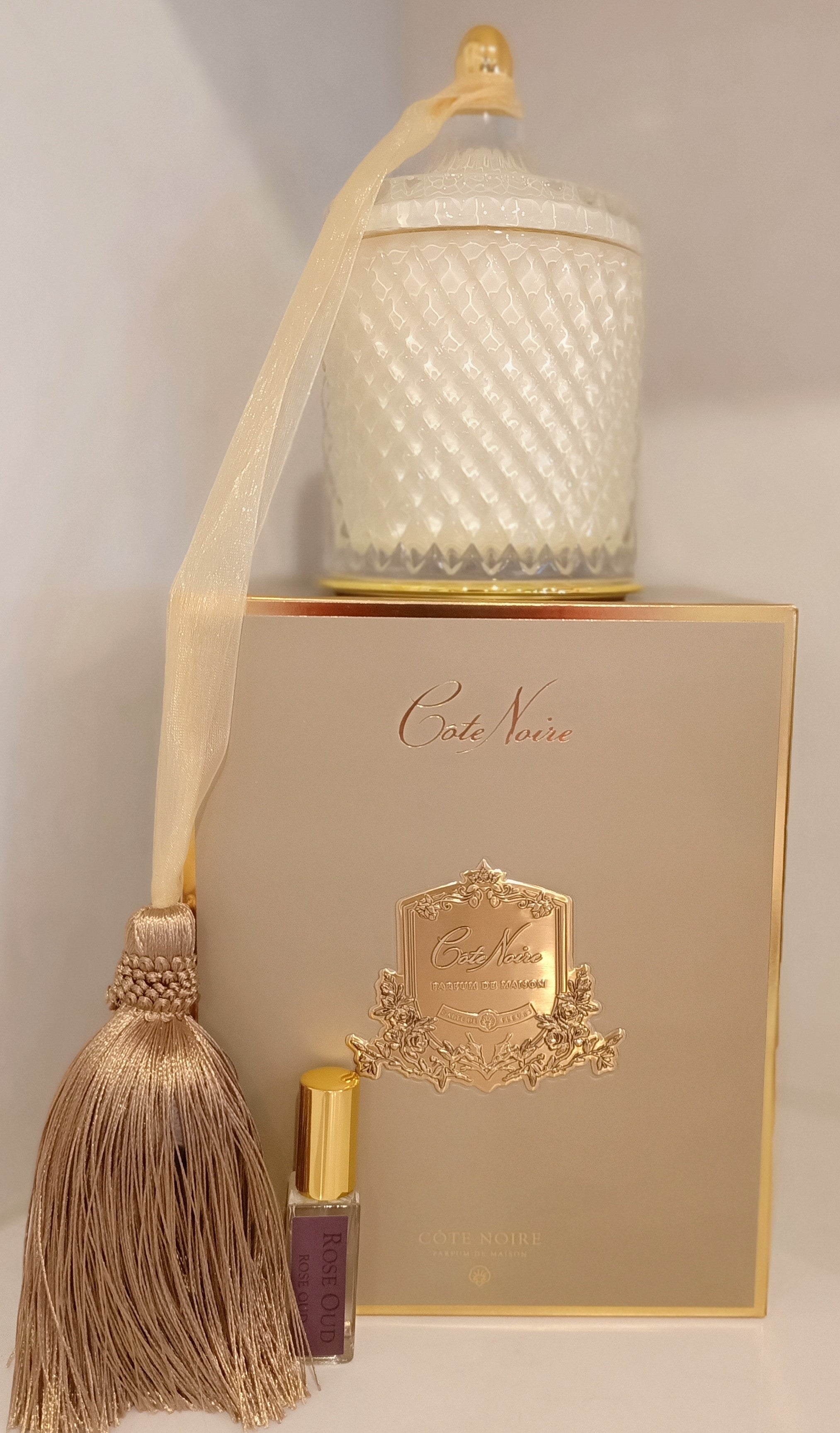 Côte Noire Art Deco GML45009 bougie vanille blonde 600g