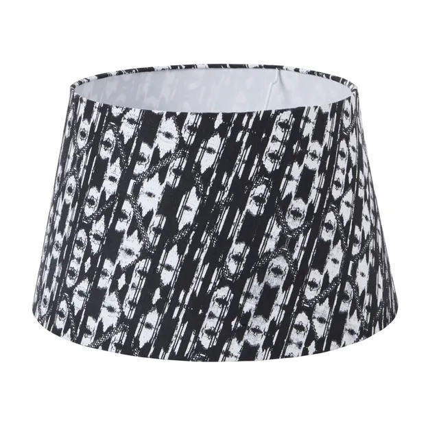 Sia Home Lily abat-jour conique noir blanc 45 cm E27