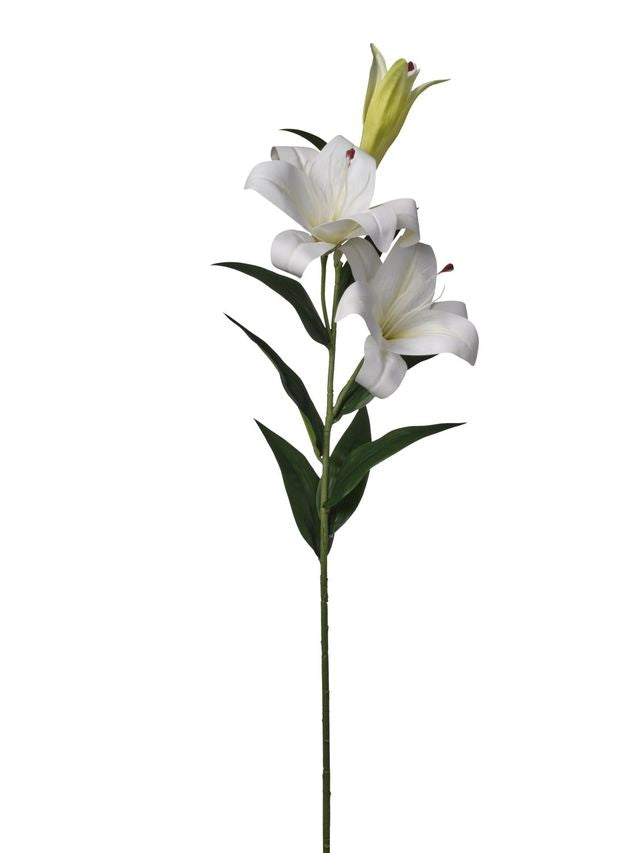 Feuillazur Lilium fleur artificielle rose 88 cm