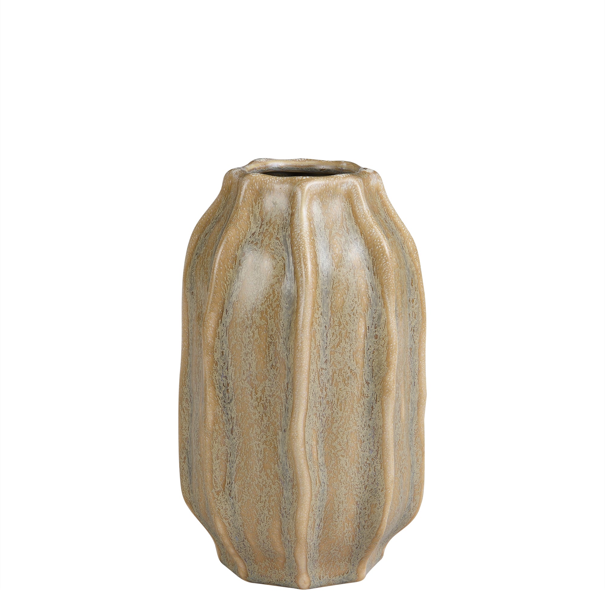 Sia Home Wabi Vase céramique beige 22 cm rayures